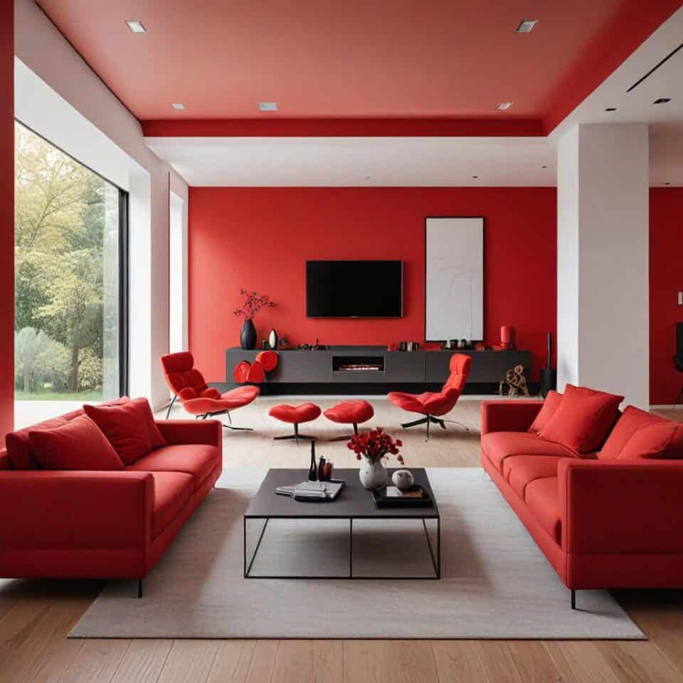 Living With Passion: Red Living Room Ideas For A WOW Effect – DecoFond