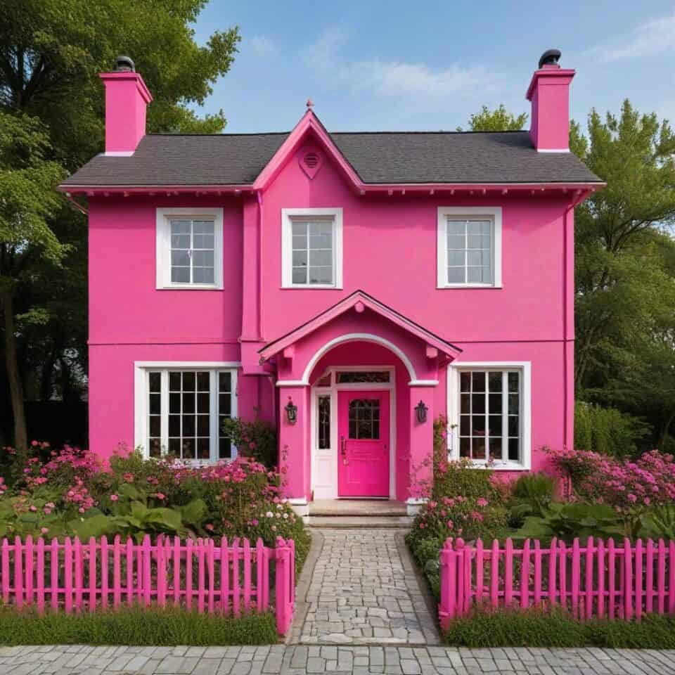 20 Ideas For Pink Houses Pretty In Pink DecoFond