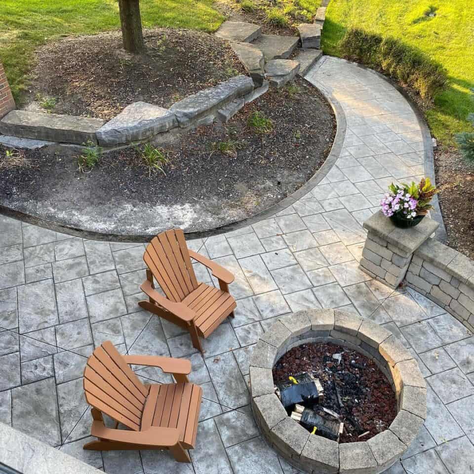 Cement Patio Rounded 21 Stamped Concrete Patio Designs That Will Change Your Backyard ...