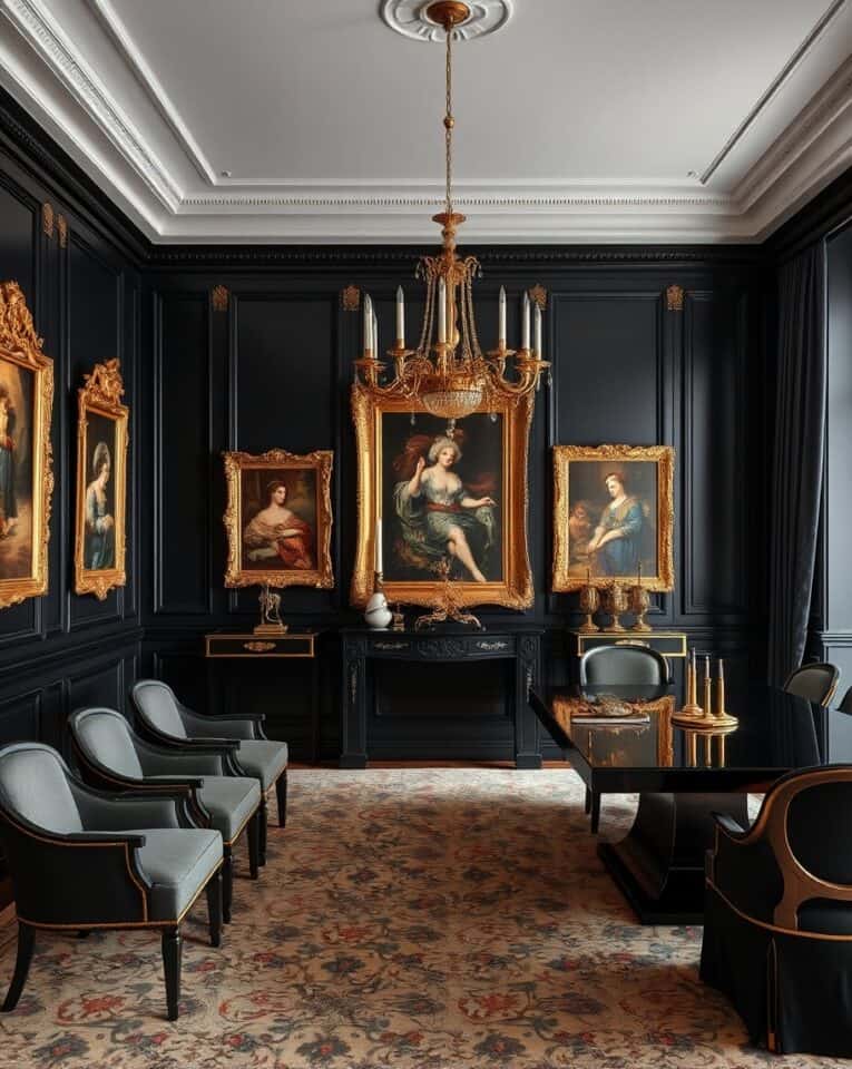 Gold and Black: 15 Luxury Dining Room Ideas – DecoFond