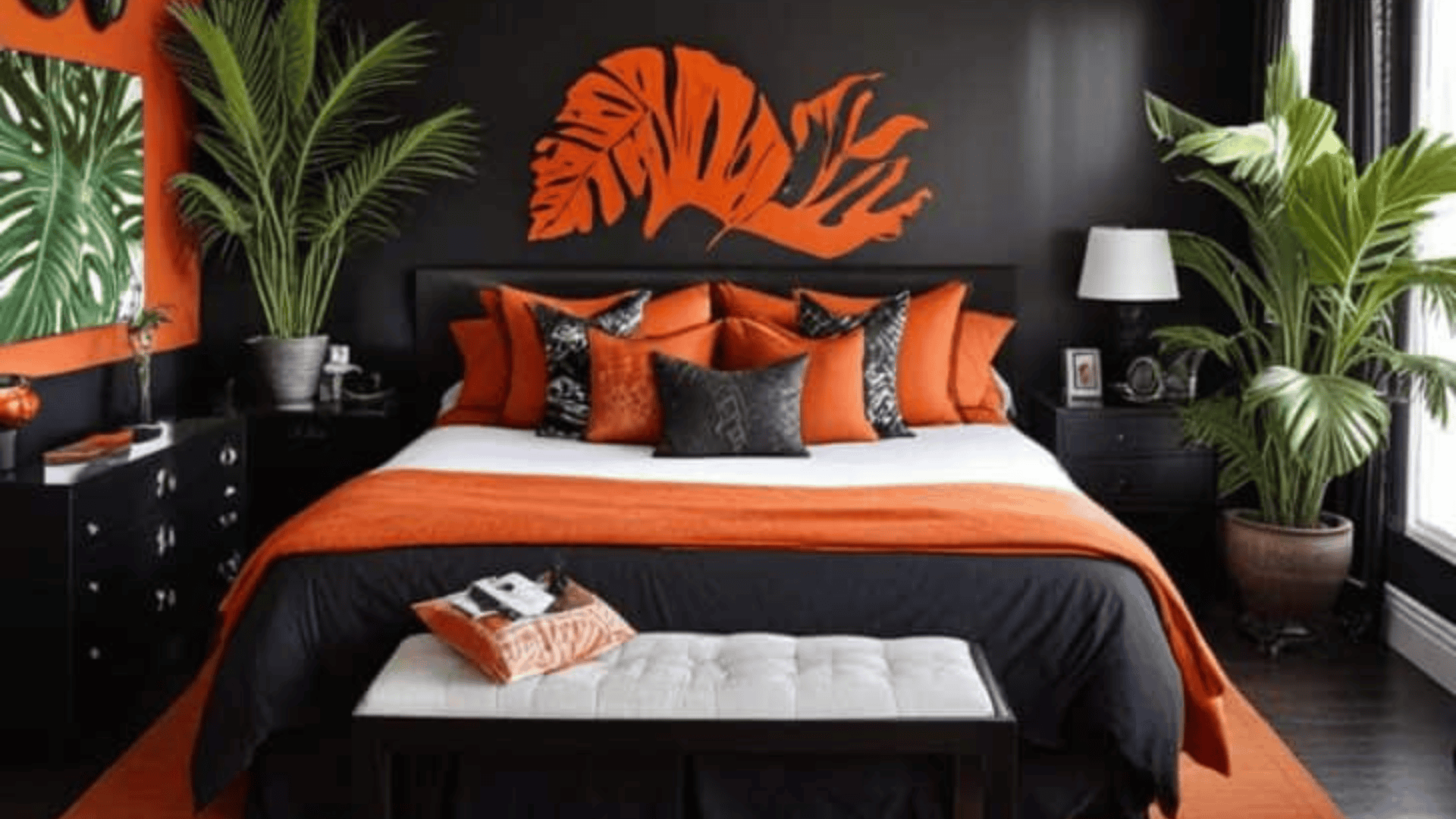 18 Black And Orange Bedrooms – Dark And Vivid Dreams