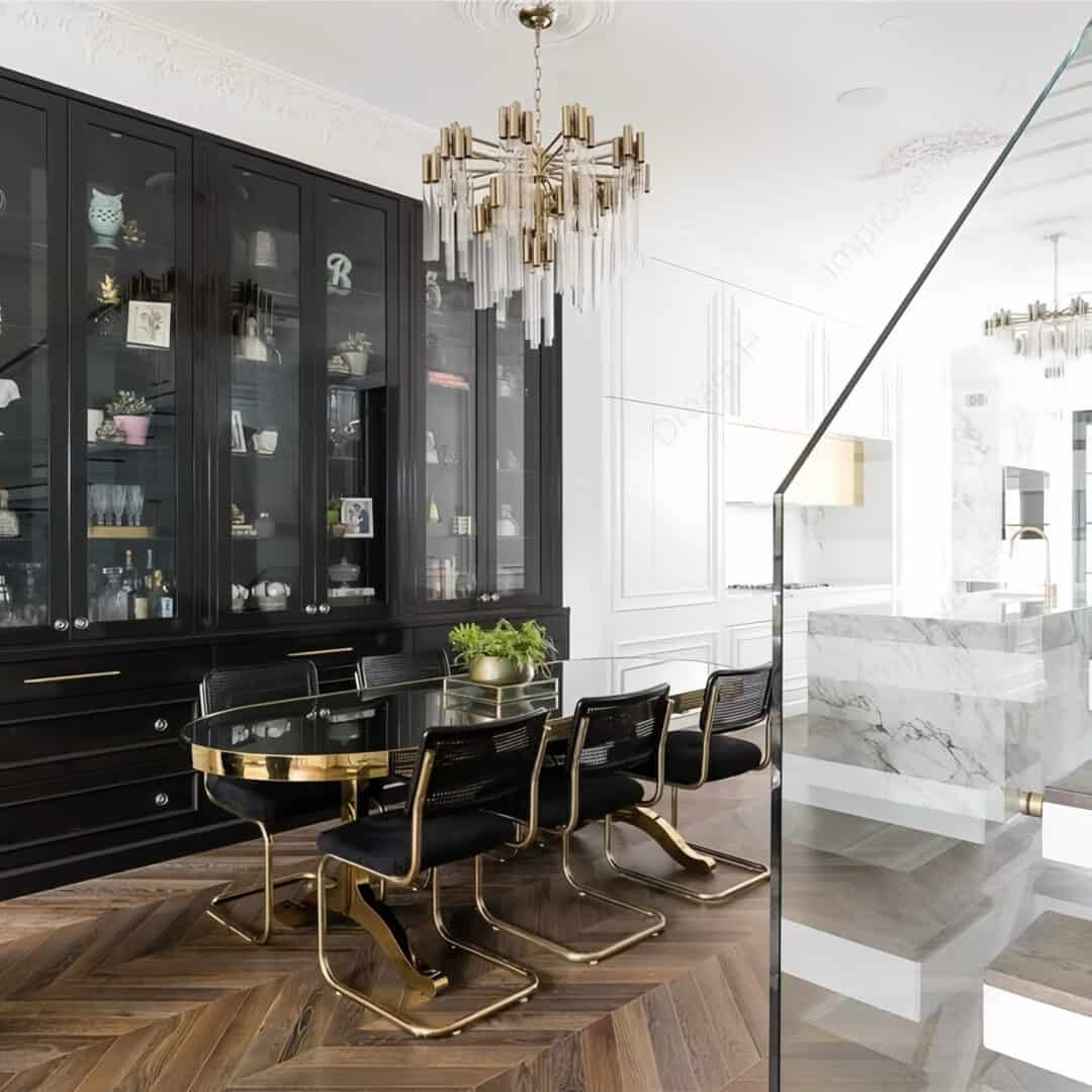 Gold and Black: 15 Luxury Dining Room Ideas – DecoFond