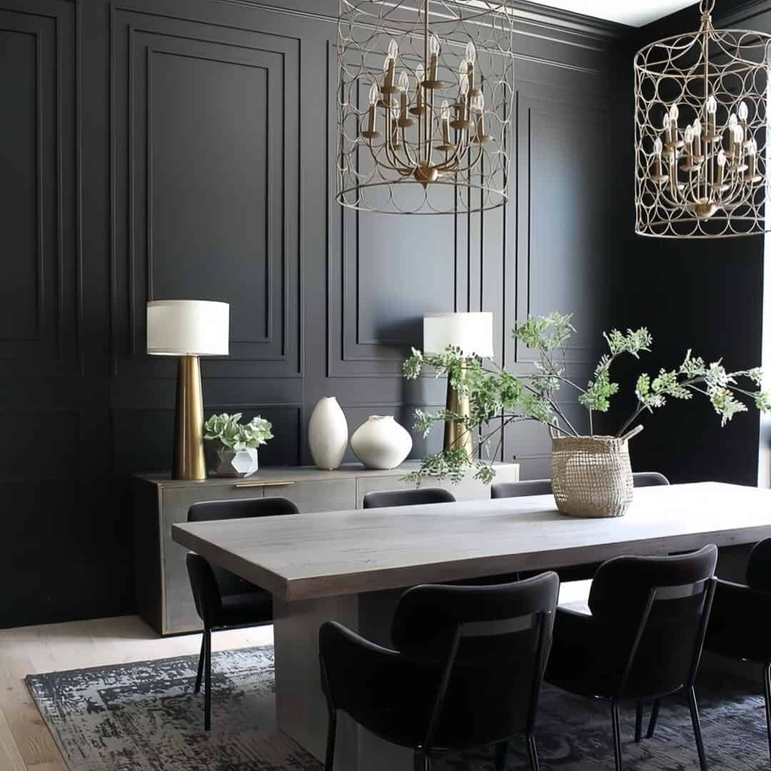 Gold and Black: 15 Luxury Dining Room Ideas – DecoFond