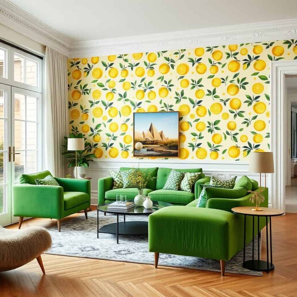 20 Green And Yellow Living Rooms: The Sunlit Greenery – DecoFond