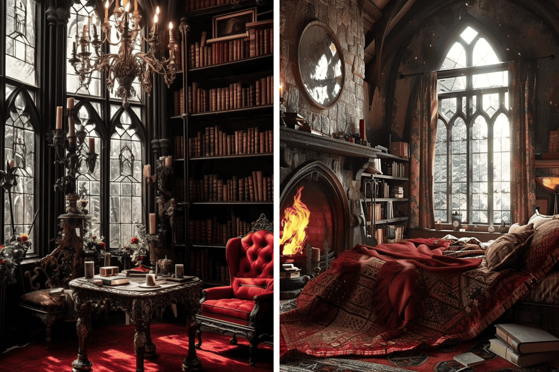 Brave and Bold: 10 Gryffindor-Inspired Interiors That Roar with Style