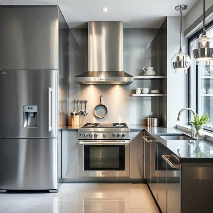 17 Stainless Steel Kitchens – Clean & Modern Cooking – DecoFond