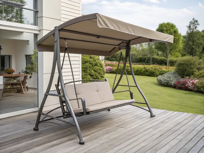 Metal Frame Canopy Swing