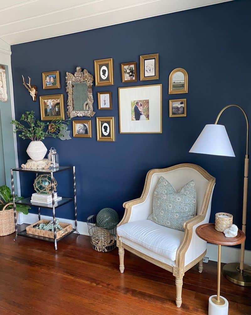 Navy Blue Feature Wall