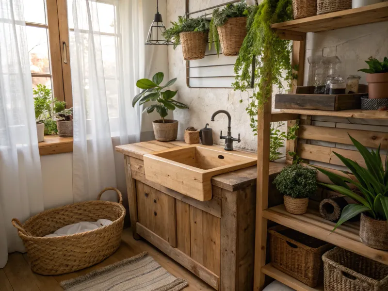 Reclaimed Wood Sink