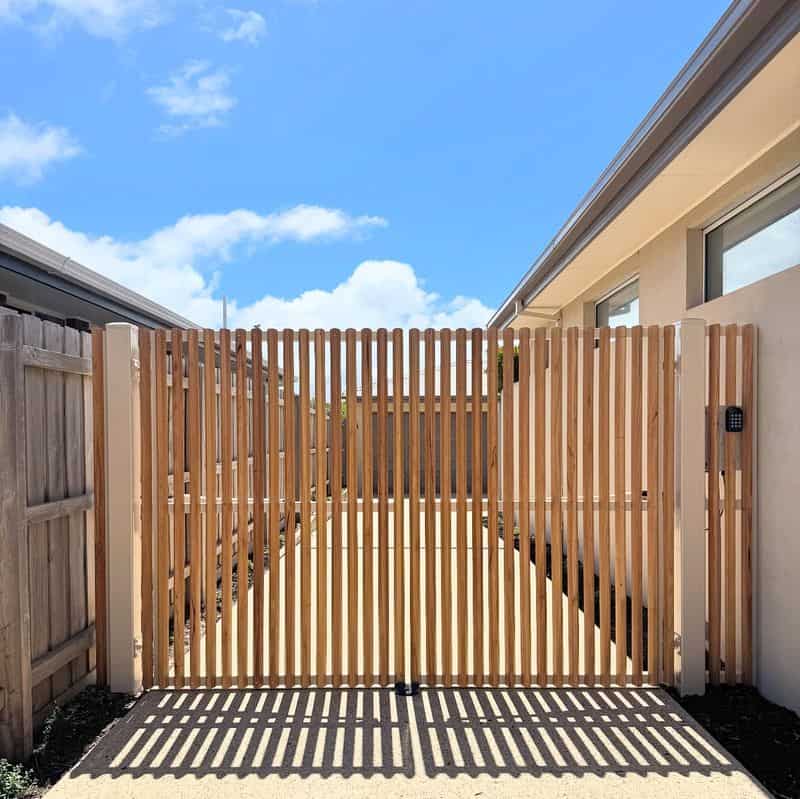 Vertical Slat Wooden Gate