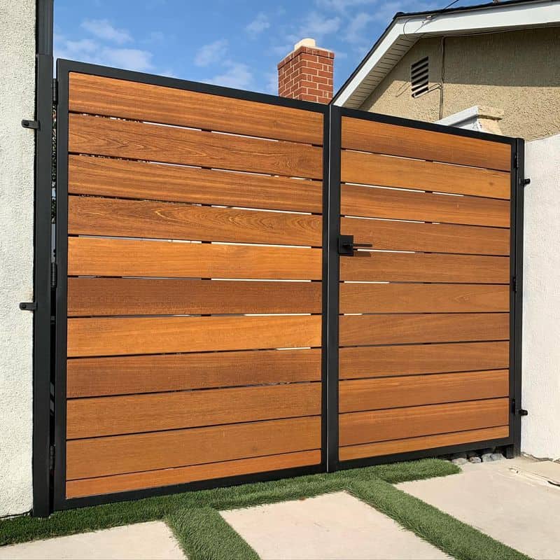 Wood and Metal Fusion Gate