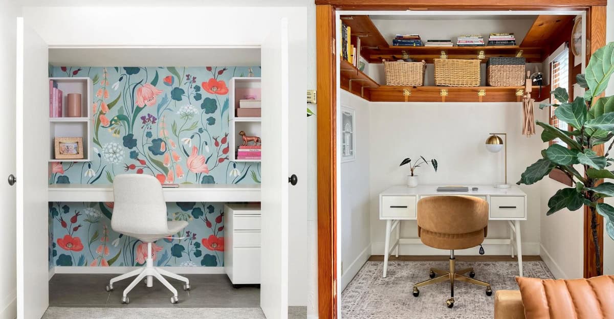 Tucked Away Workspaces: 10 Closet Offices That Inspire