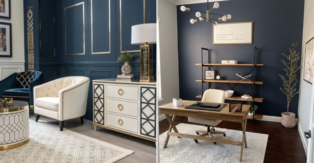 Dark Meets Dramatic: 10 Navy Blue Accent Wall Inspirations