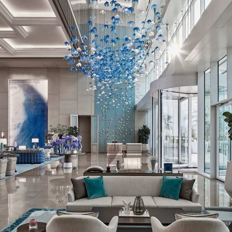 Blue Crystal Chandelier