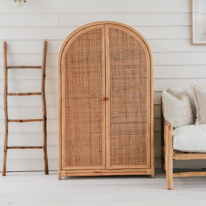 Bohemian Rattan Armoire