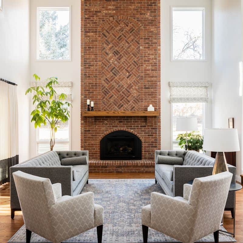 Brick Fireplace