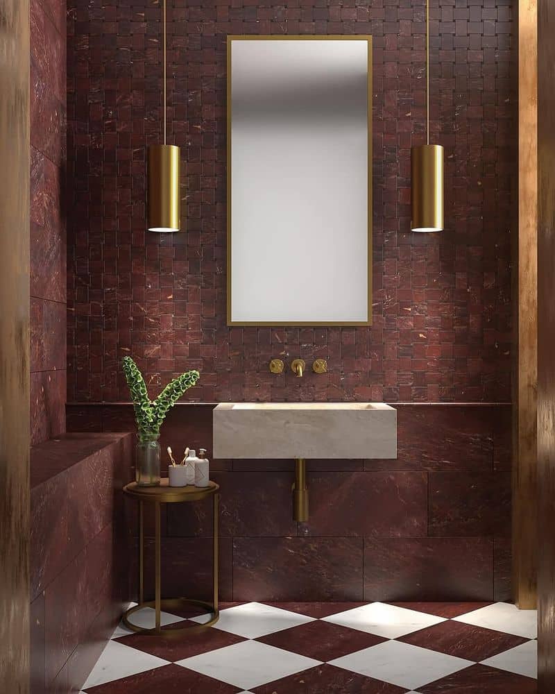 Burgundy Stone Tiles