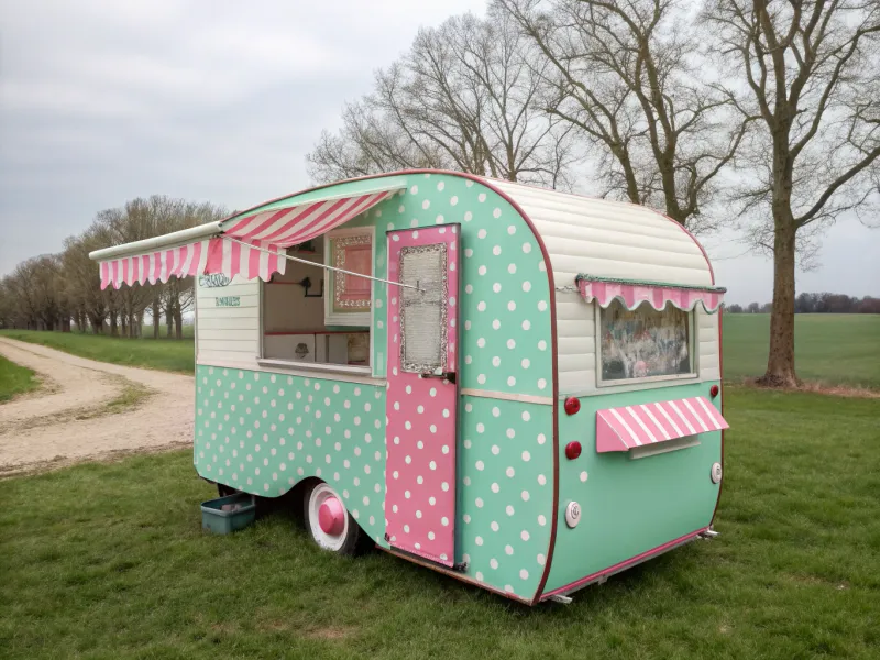 Candy-Colored Tiny Trailer