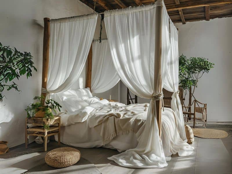 Canopy Bed with Drapes