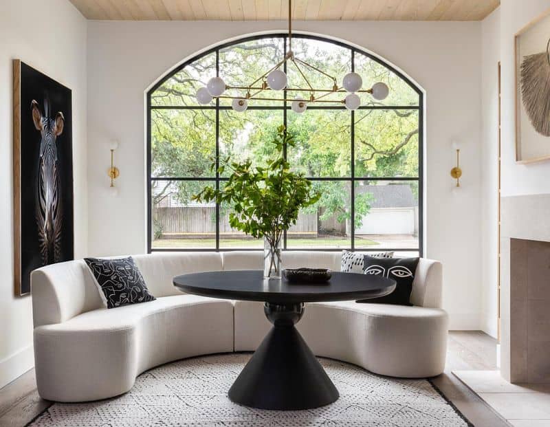 Chic Curved Banquette