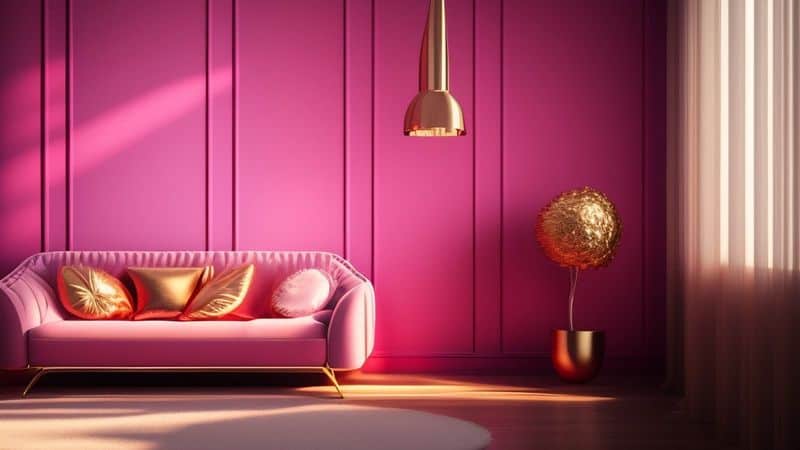 Chic Magenta Living Room