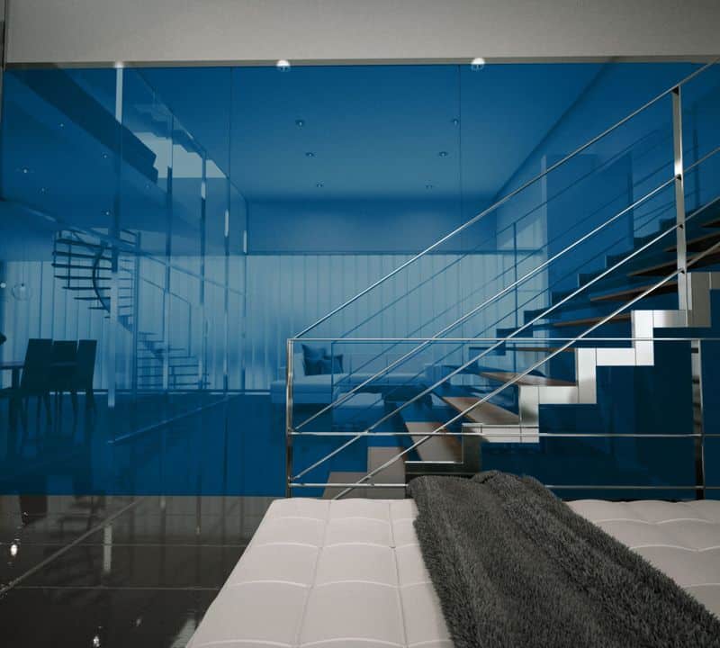 Color-Tinted Mirror Wall