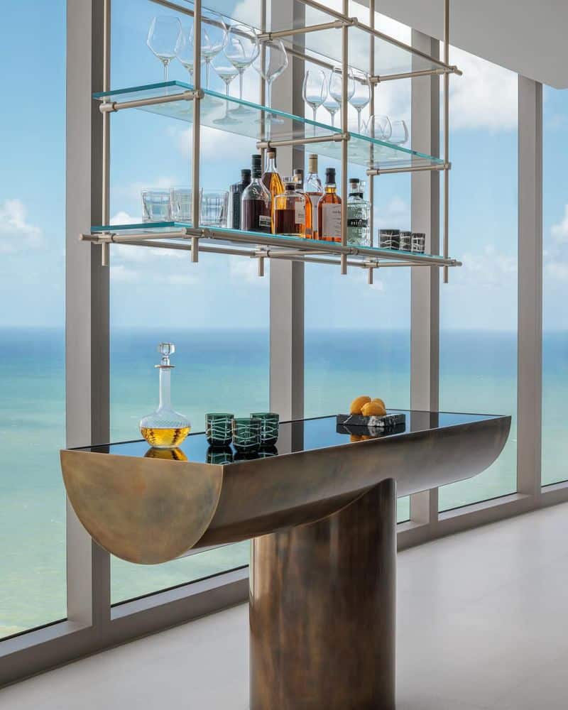 Contemporary Glass Bar