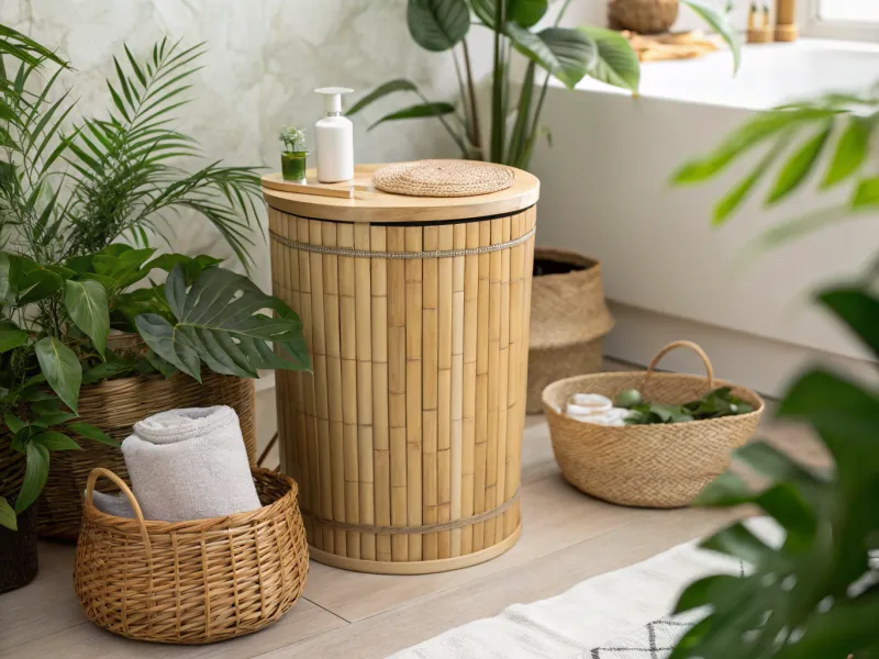 Eco-Friendly Bamboo Bin