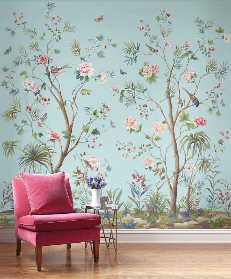 Floral Accent Walls