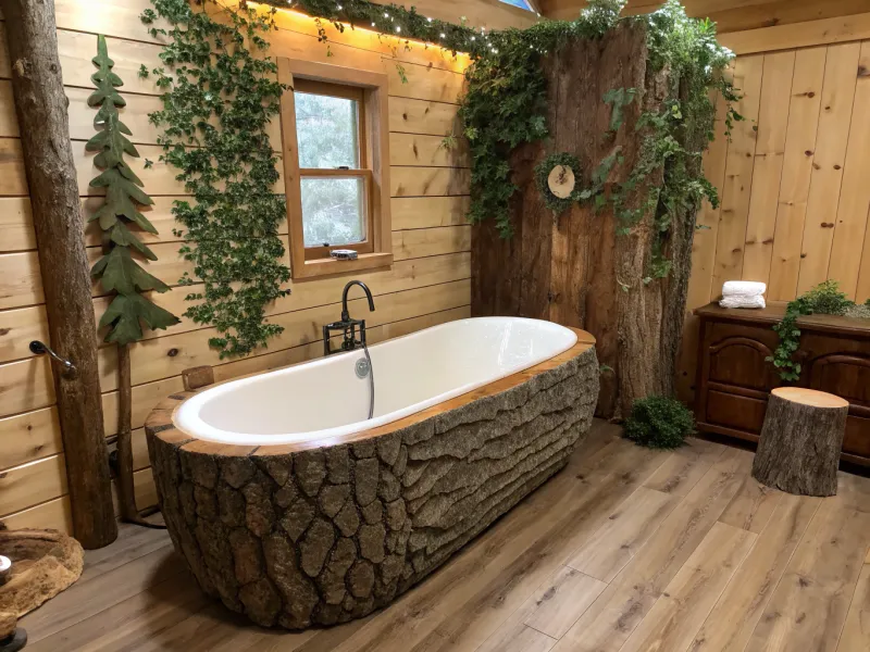 Forest Log Bathtub