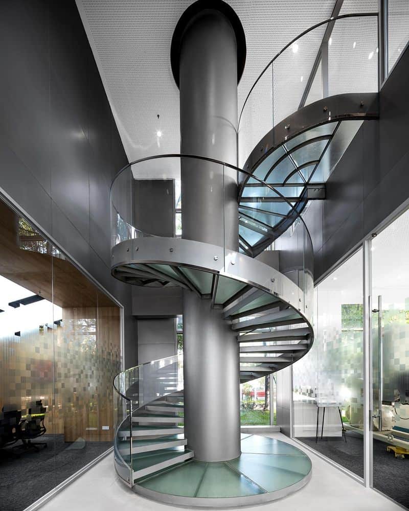 Glass Helix Staircase