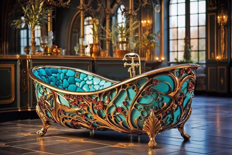 Golden Treasure Chest Tub