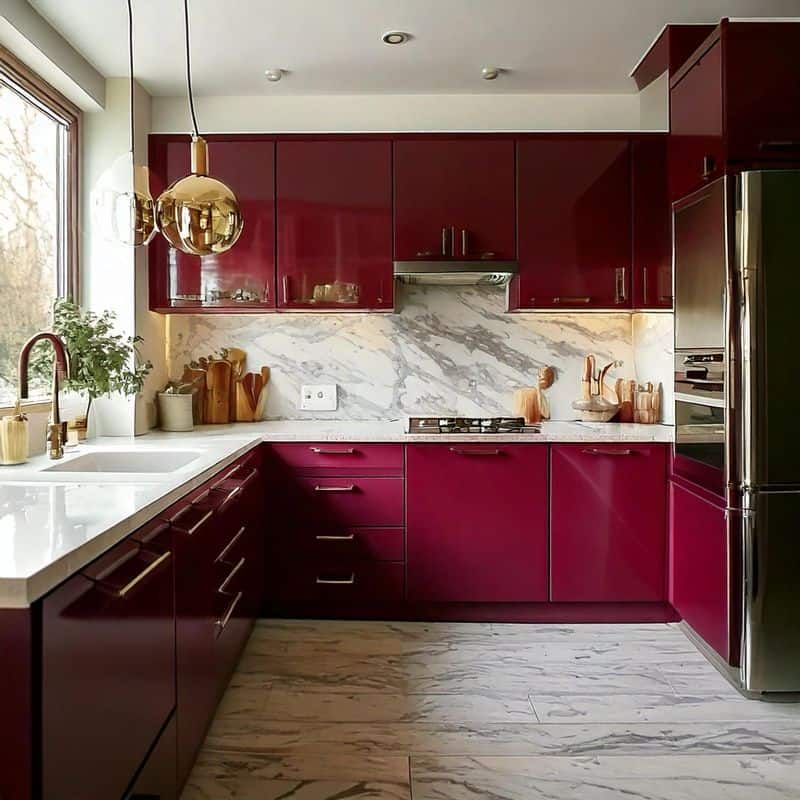 Modern Cherry Red Elegance