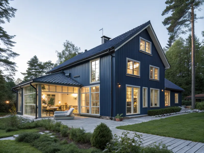 Navy Blue Scandinavian Retreat