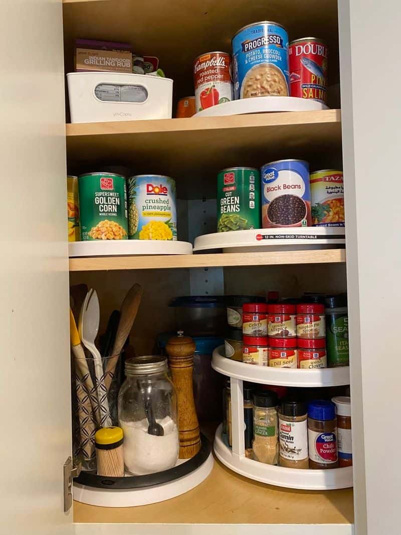 Organize Shelves With Turntables