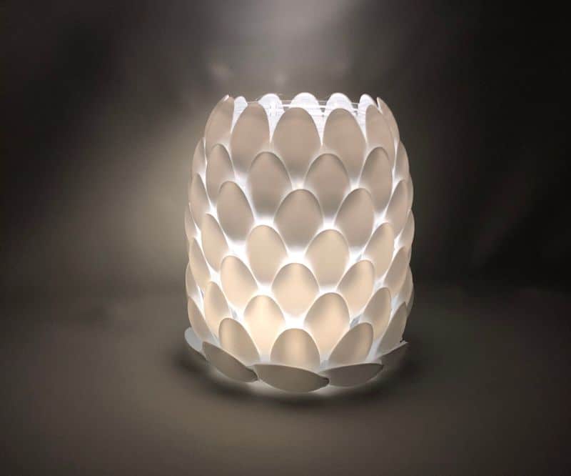 Plastic Spoon Lamp