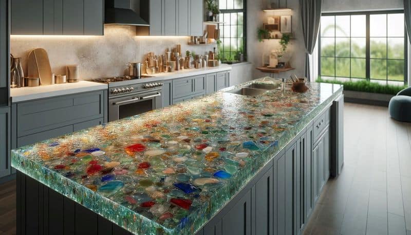 Recycled Glass Countertops