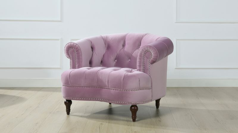 Rosy Tufted Armchair