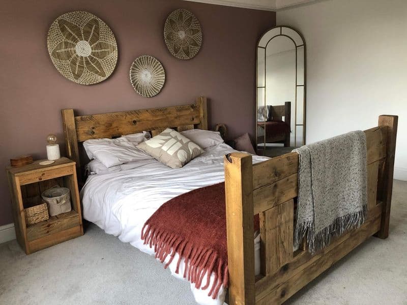 Rustic Wooden Bed Frame