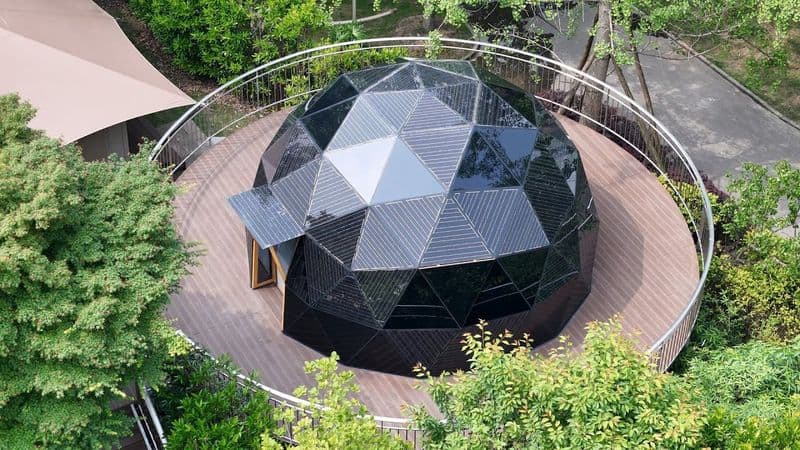 Solar-Powered Geodesic Dome