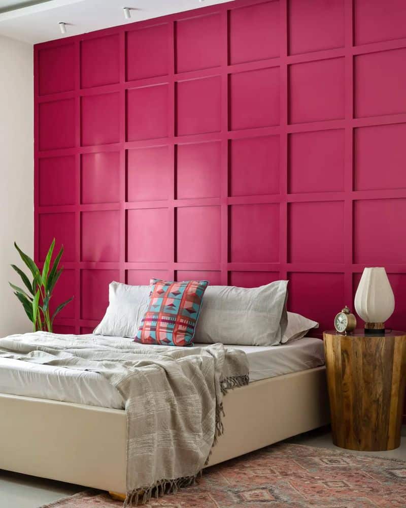 Sophisticated Magenta Bedroom