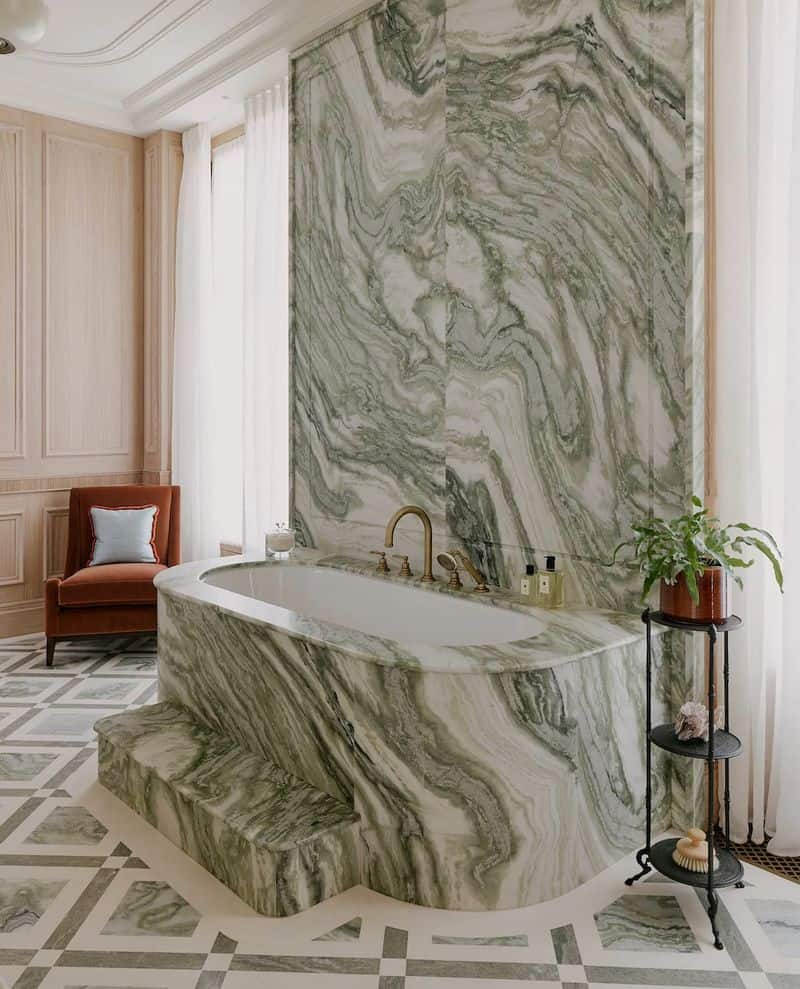 Stone Drenched Bathtub Surrounds