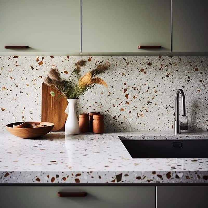 Terrazzo Countertops: Confetti You Can’t Vacuum