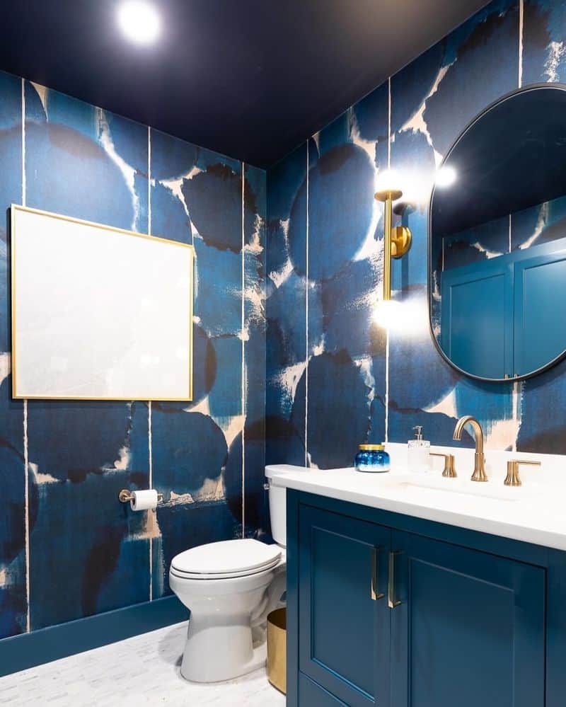 The Bold Blue Bathroom