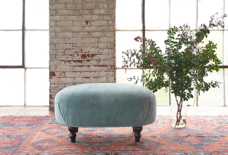 Velvet Ottoman