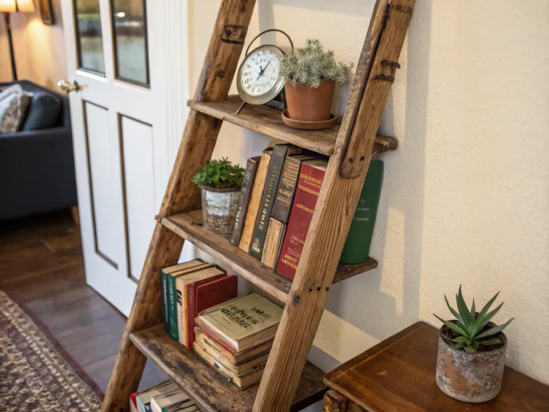 Vintage Ladder Bookshelf