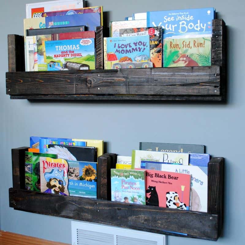 Wood Pallet Bookshelf