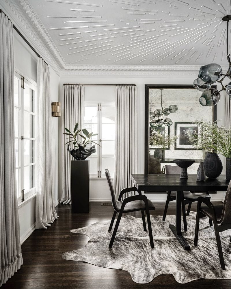 Black and White Dining Room