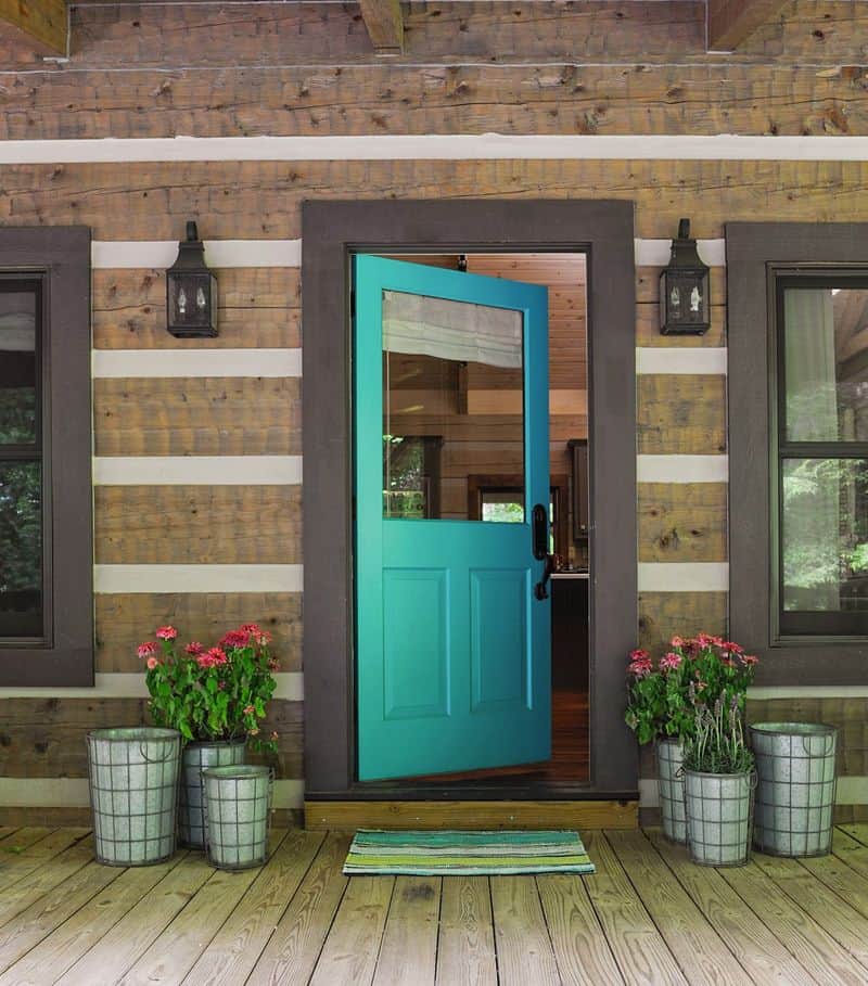 Boldly Painted Wooden Doors