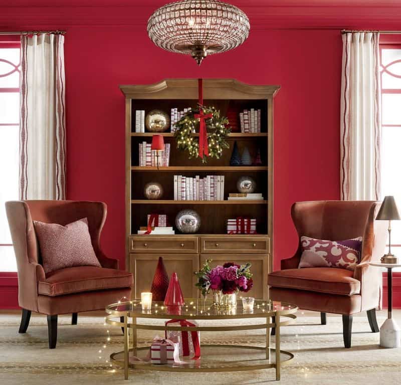 Classic Crimson Accent Wall